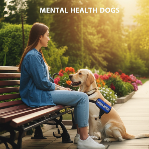 alt_text: A serene park scene of a diverse youth with a therapy dog, embodying calmness and emotional support.