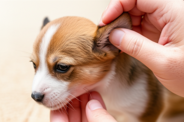 Gentle hands care for a vulnerable puppy. #puppycare #newpuppy